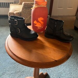 Toddlers Black Ankle Boots